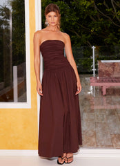 Carmel Maxi Dress - Brown