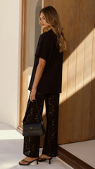 Azura Shirt And Pants Set - Black