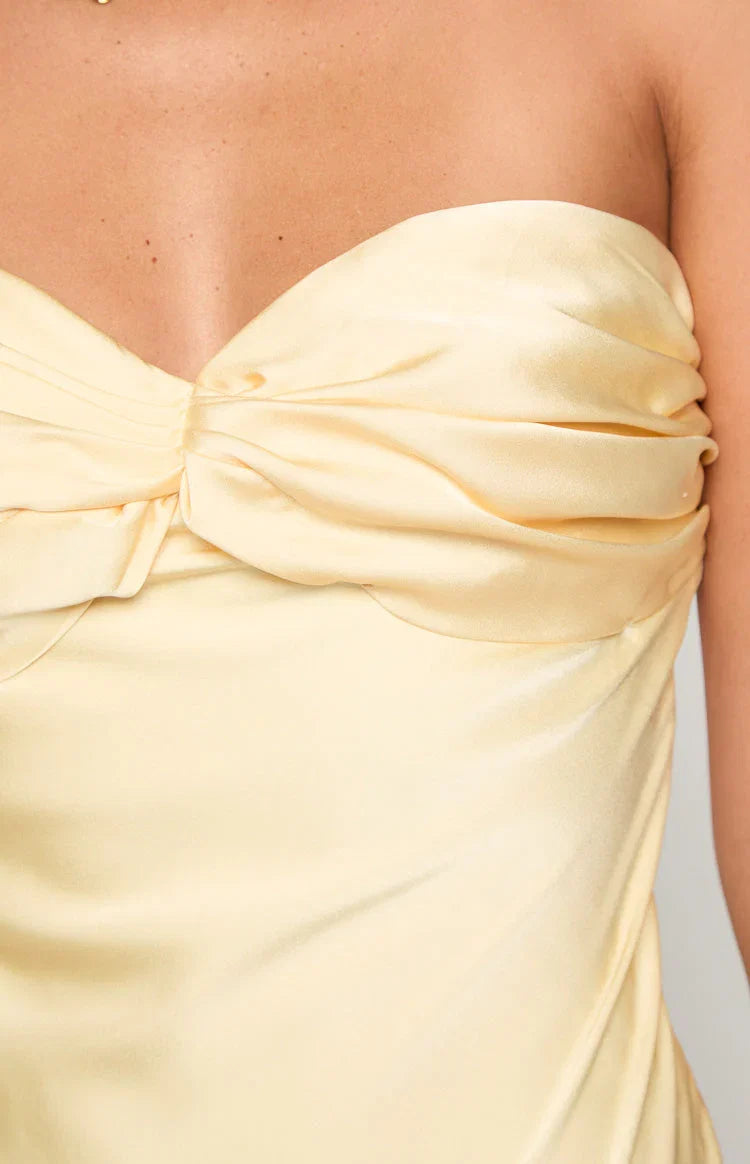 Ashley Yellow Formal Maxi Dress