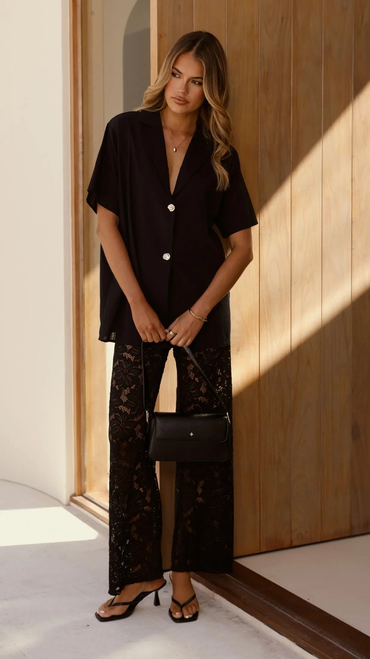 Azura Shirt And Pants Set - Black
