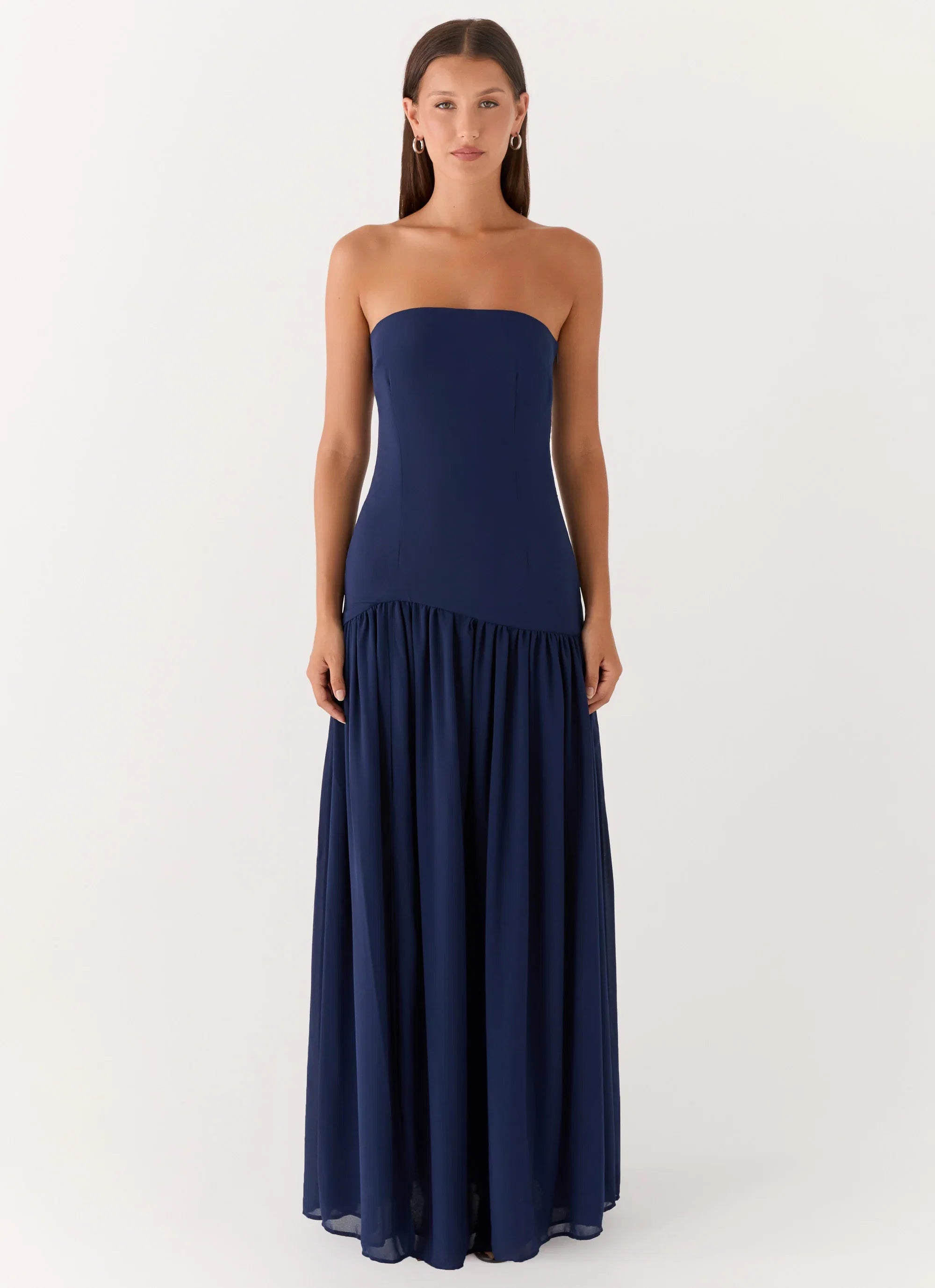 Eden Strapless Maxi Dress - Navy