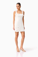Chantelle Floral Mini Dress in White