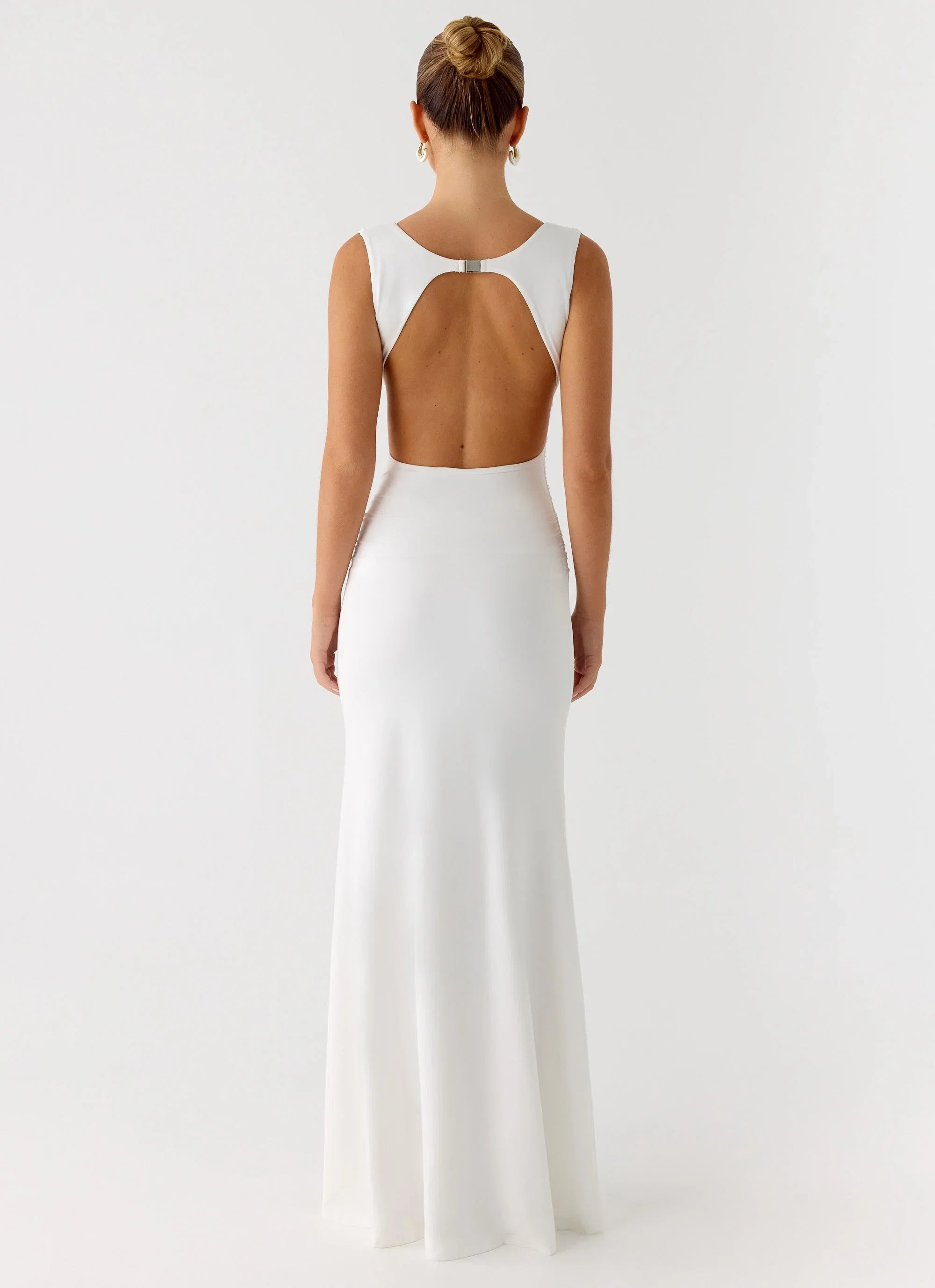 Cherry Sky Maxi Dress - White