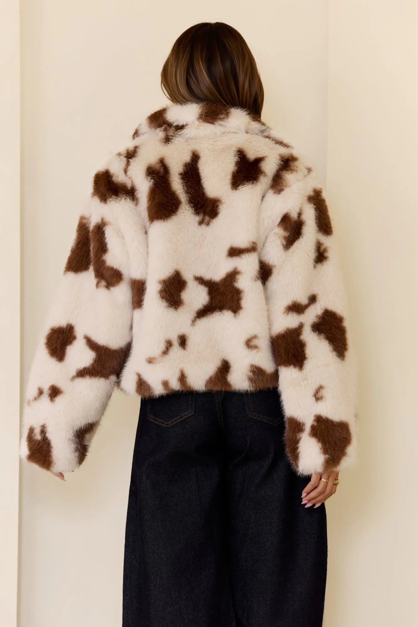 Dark Hour Darling Faux Fur Jacket Ivory