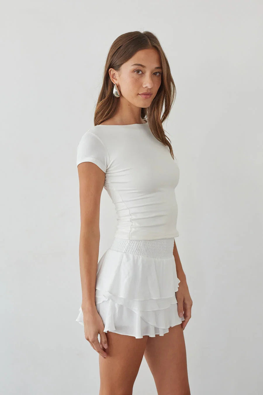 Daytona High-Rise Tiered Ruffle Skort
