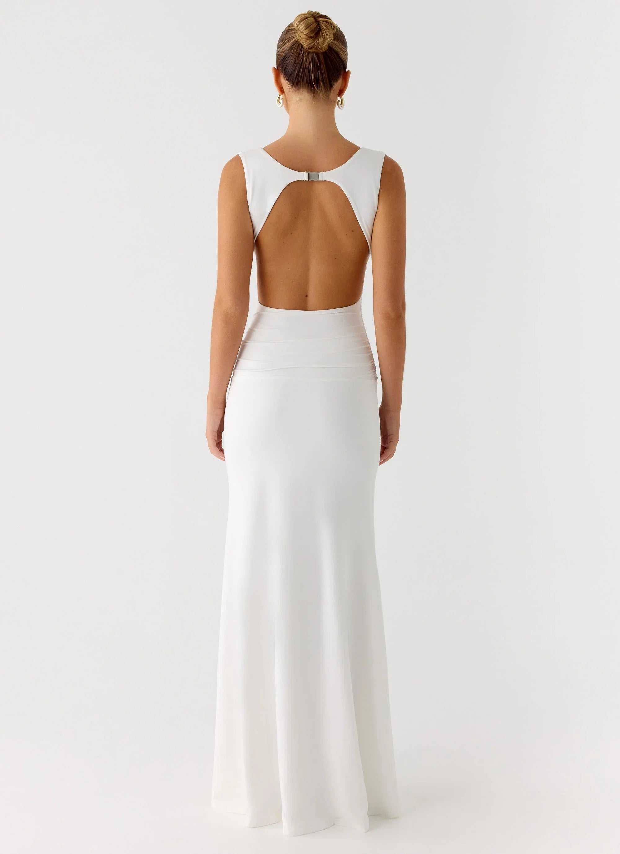 Cherry Sky Maxi Dress - White
