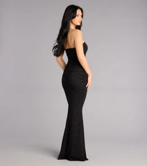 Darcy Glitter Strapless Mermaid Formal Dress